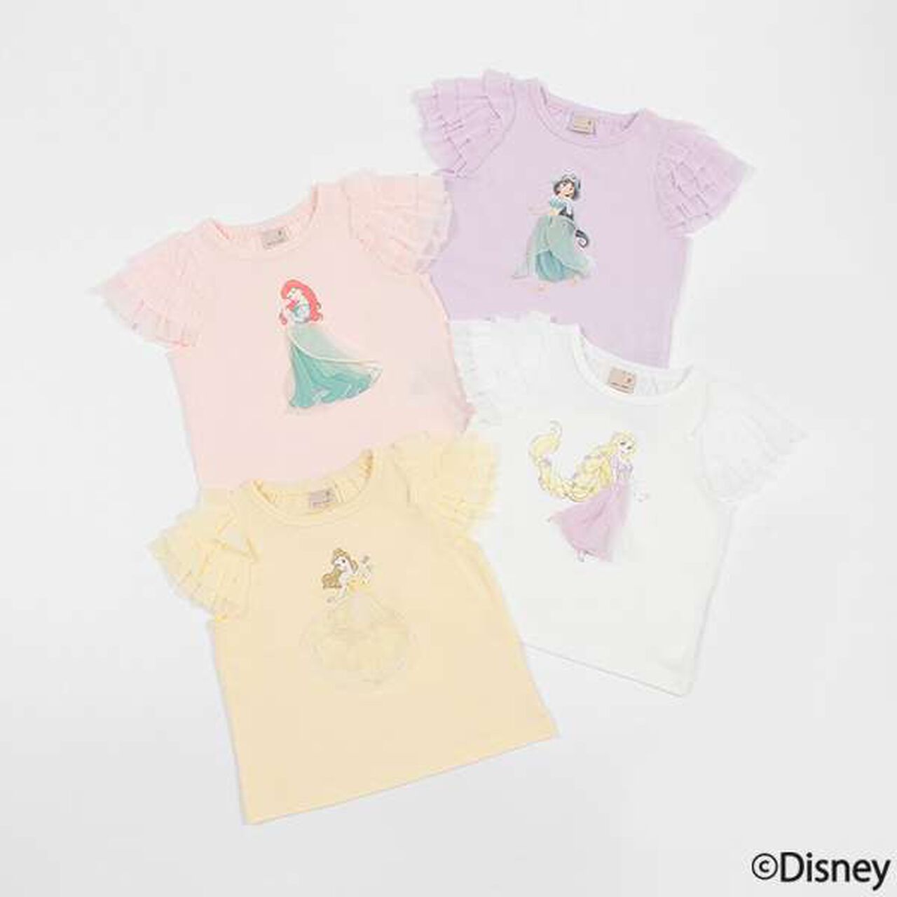 [Disney] Tulle Sleeve Graphic T-Shirt,Light blue, large image number 10
