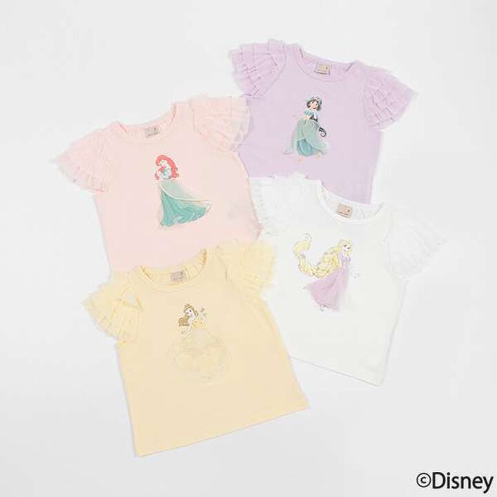 [Disney] Tulle Sleeve Graphic T-Shirt,Light blue, medium image number 10