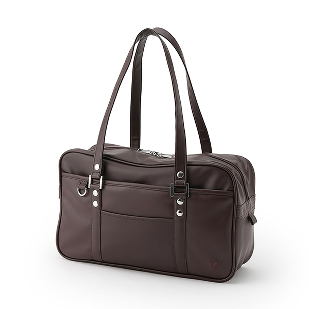 Synthetic Leather School Bag,Black, large image number 18