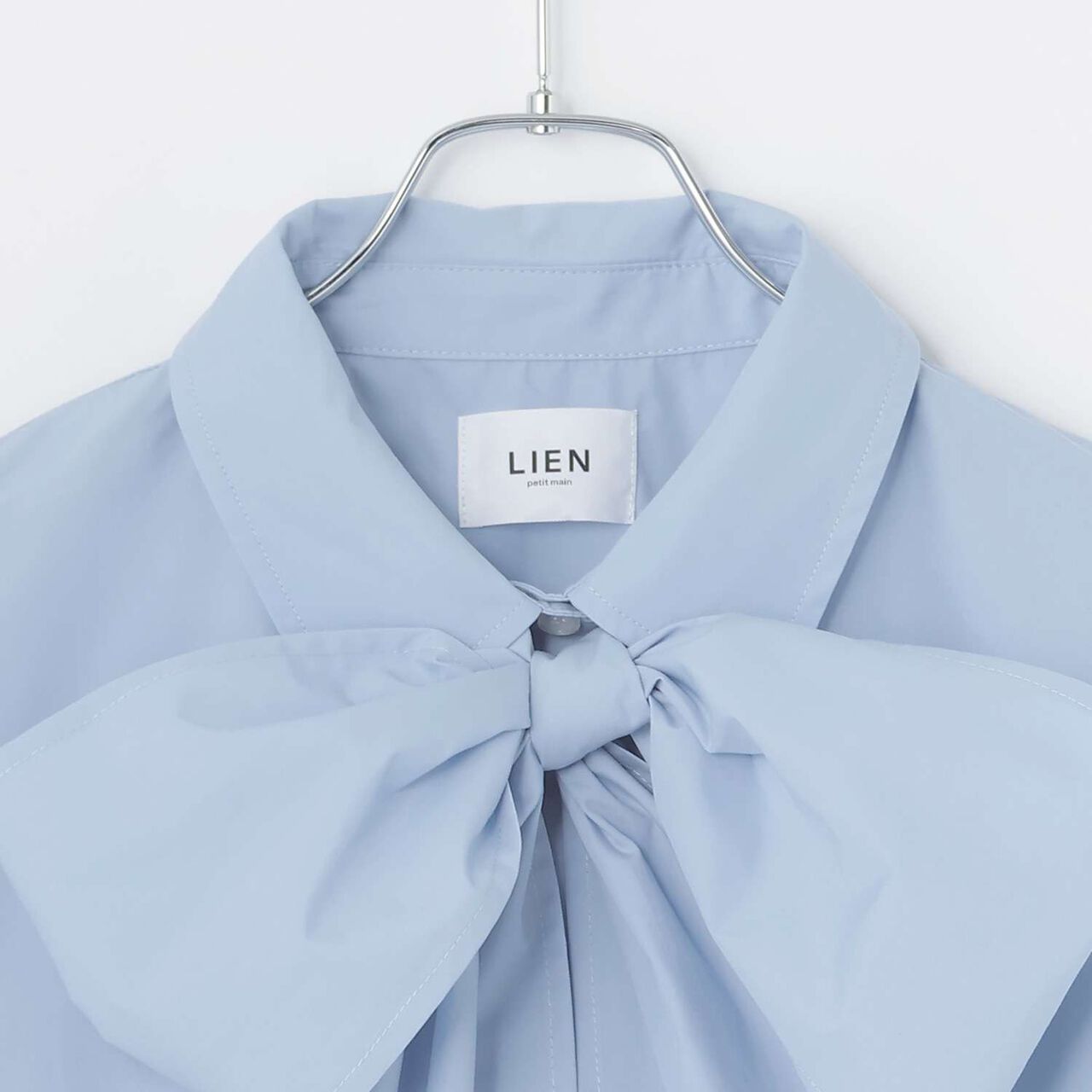 [Formal] Blouse with Tie,Blue, large image number 10