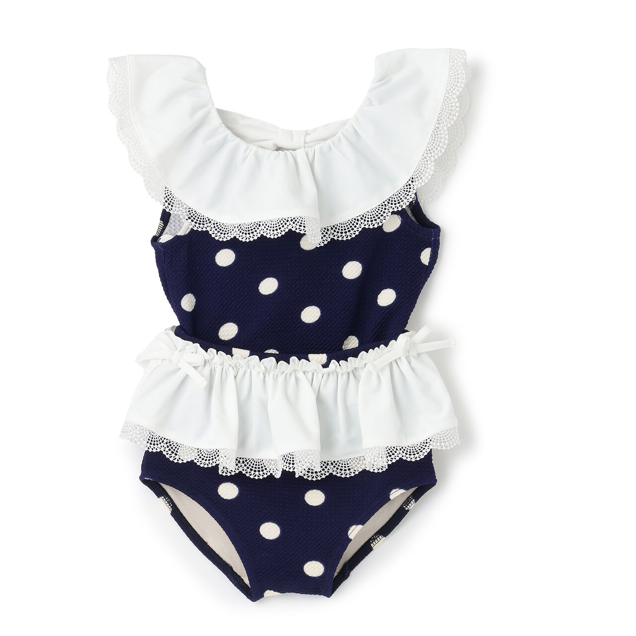 [SWIM] Dot Lace Frill Tankini,Light khaki, large image number 5