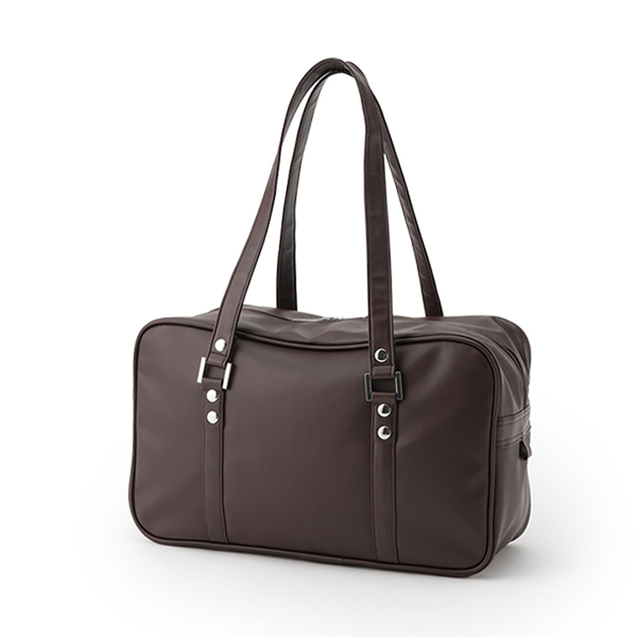 Synthetic Leather School Bag,Black, large image number 11