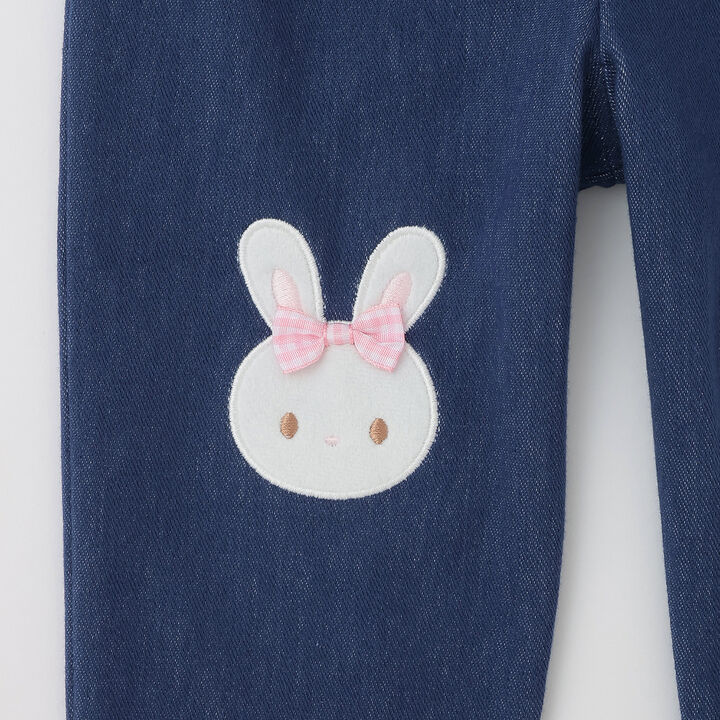 Rabbit Appliqu&eacute; Leggings,Navy, medium image number 4