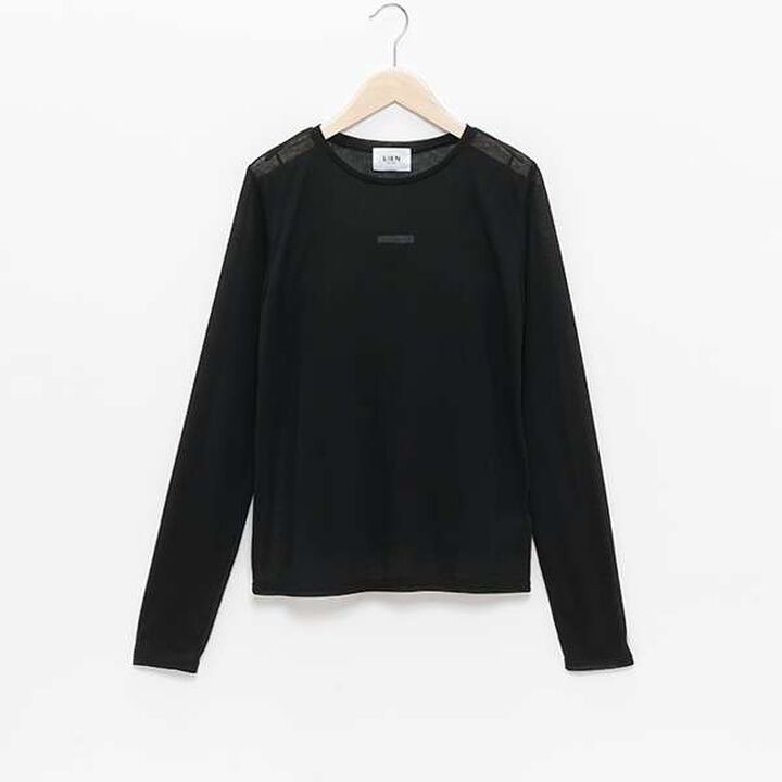 [LADIES] Sheer T-Shirt with Bra Top,Light beige, medium image number 6