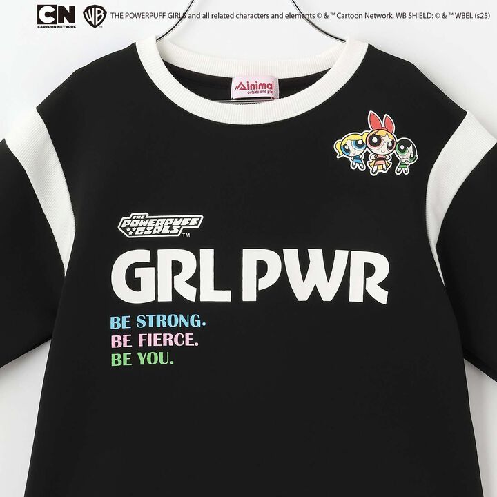 [Anti-Stain Finish] Powerpuff Girls Ponte Logo Crew,Magenta, medium image number 4