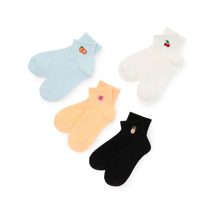 Tropical Ankle-Length Socks,Mint, medium image number 2