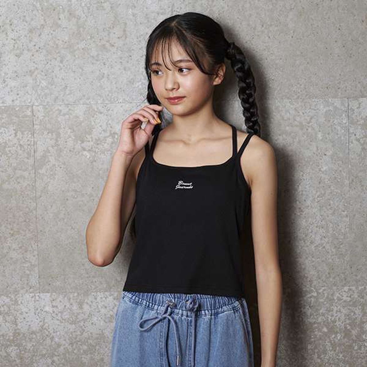 Cup-Style Black Cross Camisole,Red, large image number 15