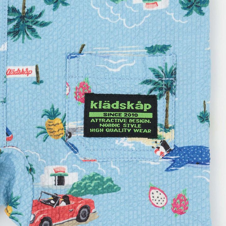 Short-Sleeve Romper with Vehicle Print,White, medium image number 7