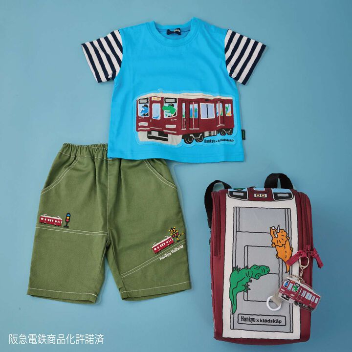 Hankyu Train Backpack,Deep red, medium image number 17