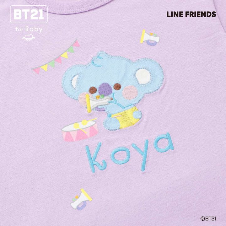 [BT21] Appliqu&eacute; Short Sleeve T-Shirt,Blue, medium image number 2