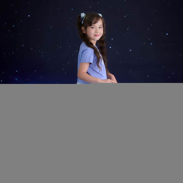 Sparkling Denim Wide Pants with Glow-in-the-Dark Charm [Cool Touch],Sax blue, medium image number 2