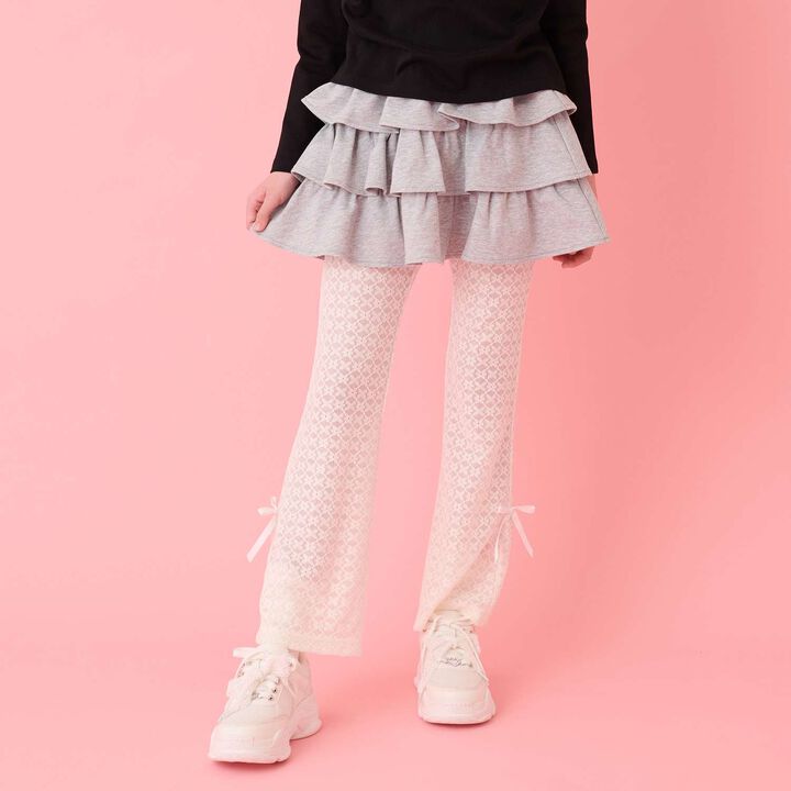 Frilly Tiered Skirt & Lace Pants Set,, medium