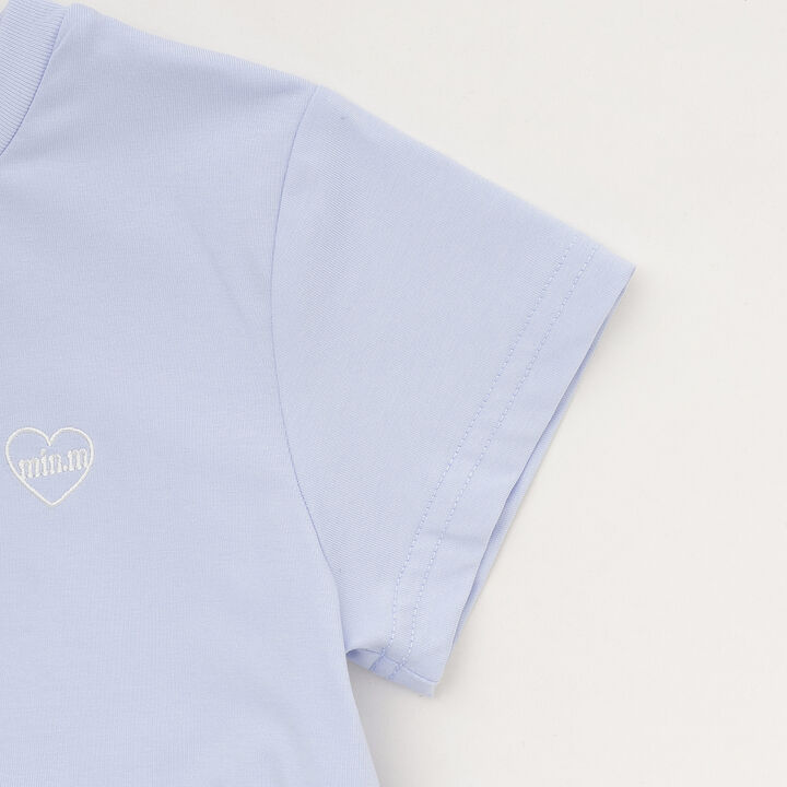 [DailyMe] Short-Sleeve Tiered Tunic with Heat Shielding, Quick-Dry & Antibacterial,Sax blue, medium image number 13