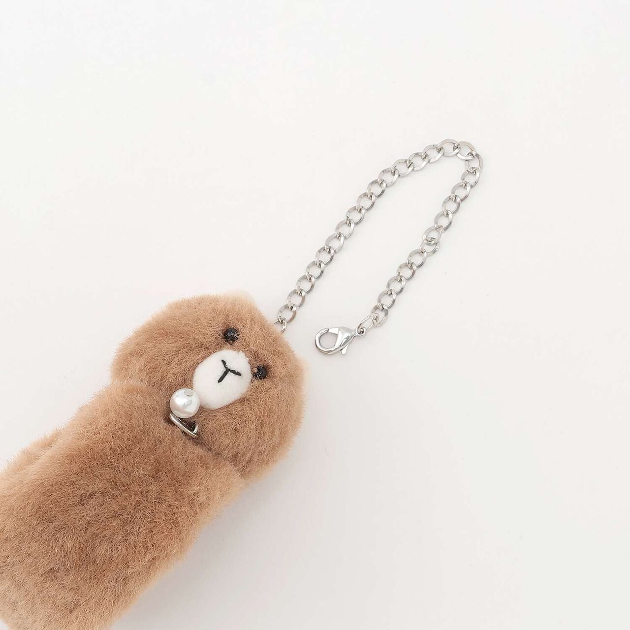Animal Faux Fur Kururu Bag Charm,Gray, large image number 2