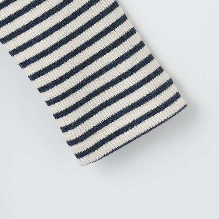 [Made in Japan] Stripe Pattern Long-Sleeve One-Piece Dress,Pink, medium image number 4