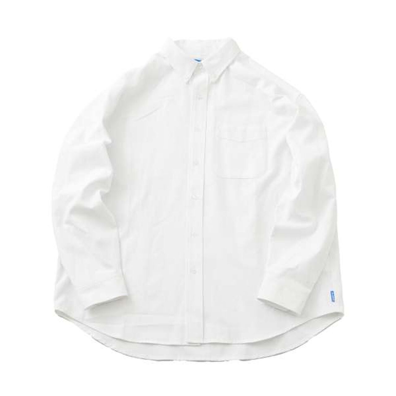 Oxford Button-Down Long-Sleeve Shirt,White, large image number 5