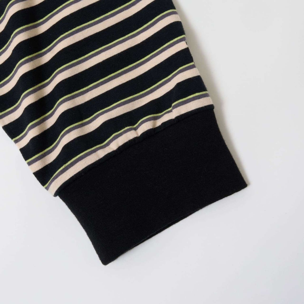 [Matching with Dad Outfit] Assorted Stripe Wide Long Sleeve T-Shirt,Black, large image number 9