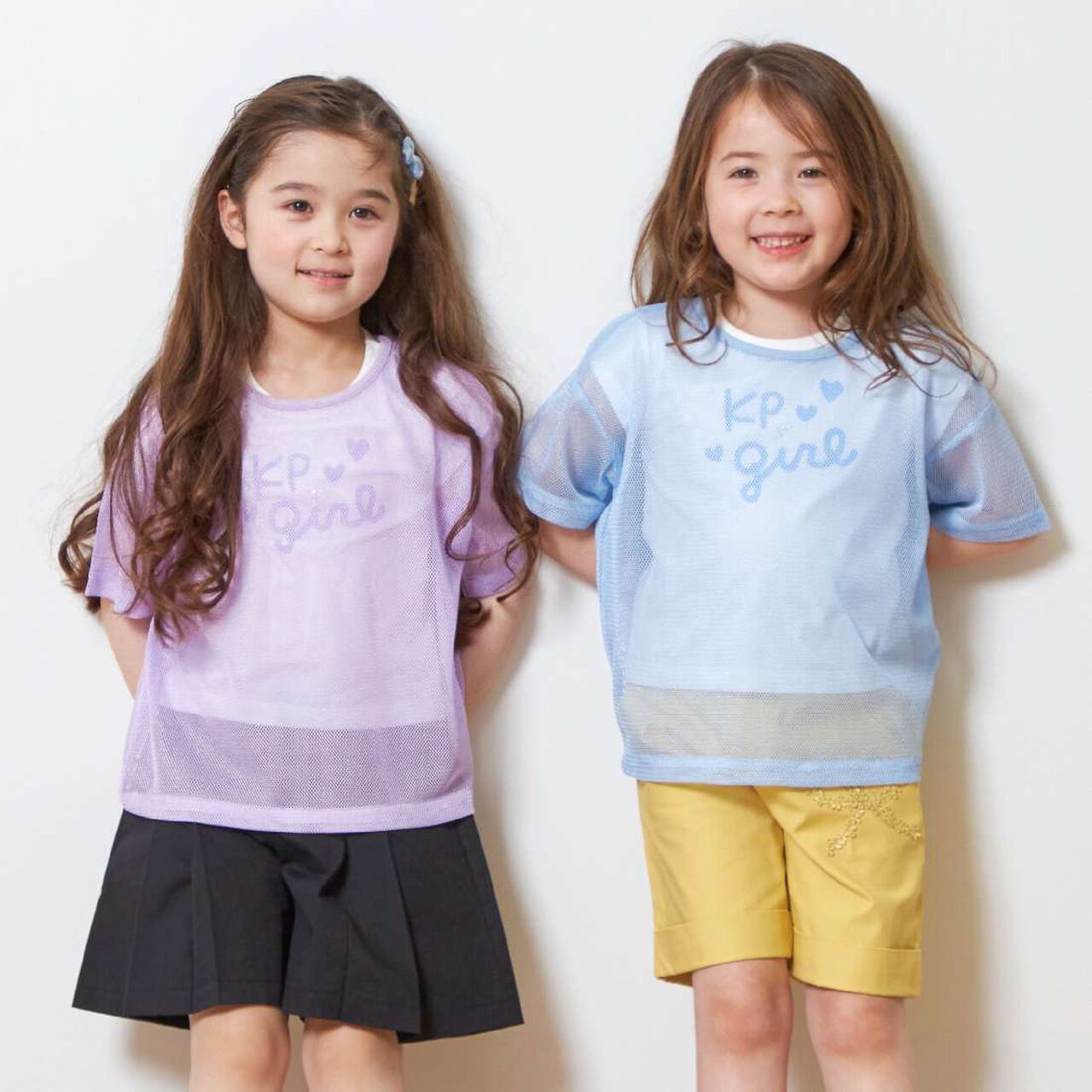 KP Mesh & Logo T-Shirt Set,Sax blue, large image number 3