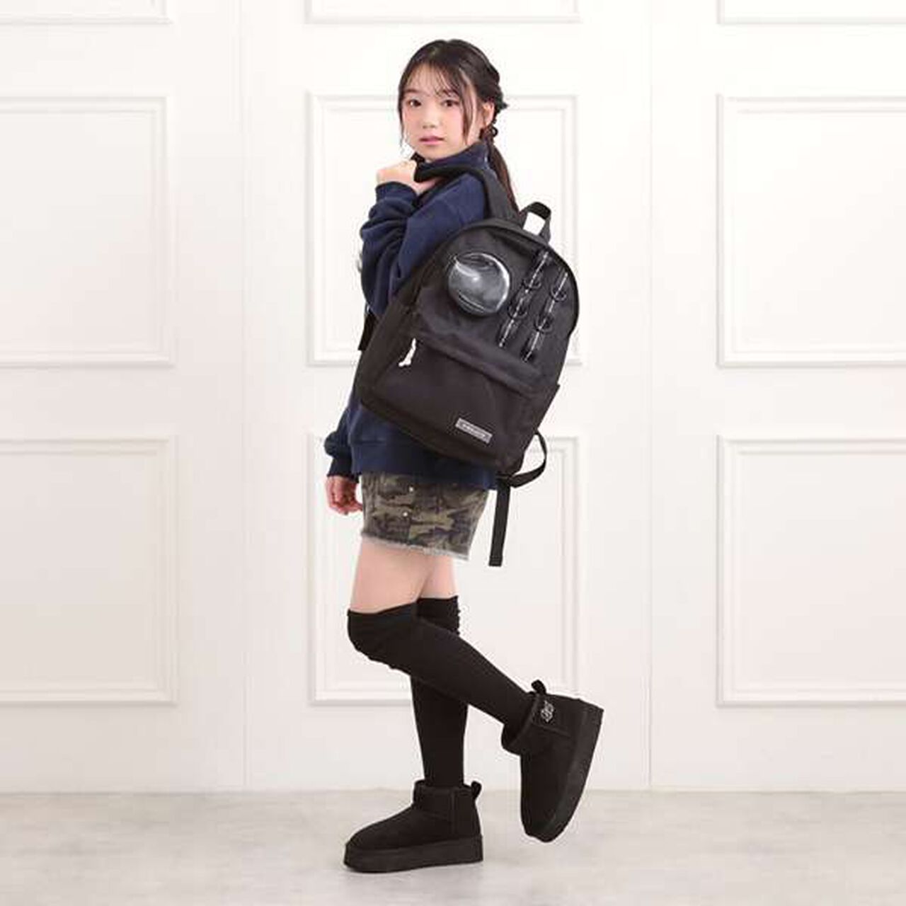 Mall-Style Multi-Pocket Backpack,Black, large image number 18