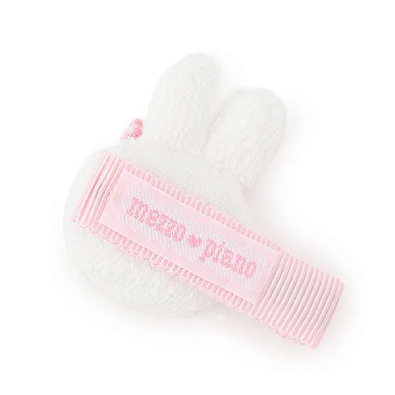 Rabbit Mascot Hair Clip,White, large image number 1