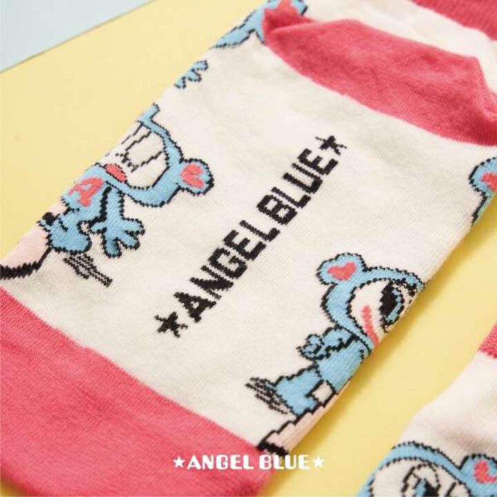 [ANGEL BLUE] Mr. Nakamura and Friends Ankle Socks,Ivory, medium image number 5