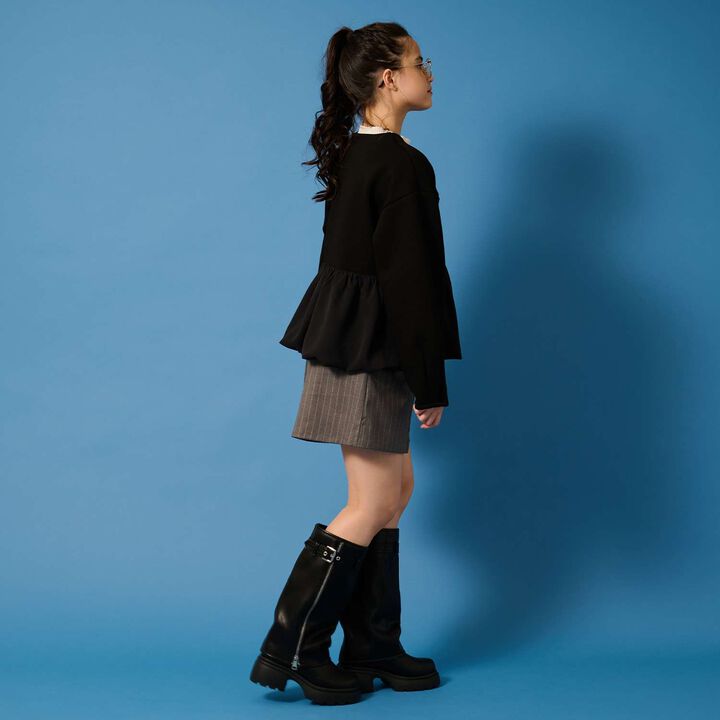 [AMI] Cardigan with Balloon Zipper,Black, medium image number 8