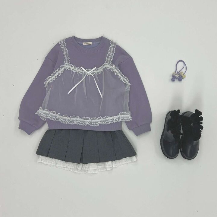 [Lycee Mine Ballet Series] Camisole Ducky Sweatshirt,Moderate pink, medium image number 15