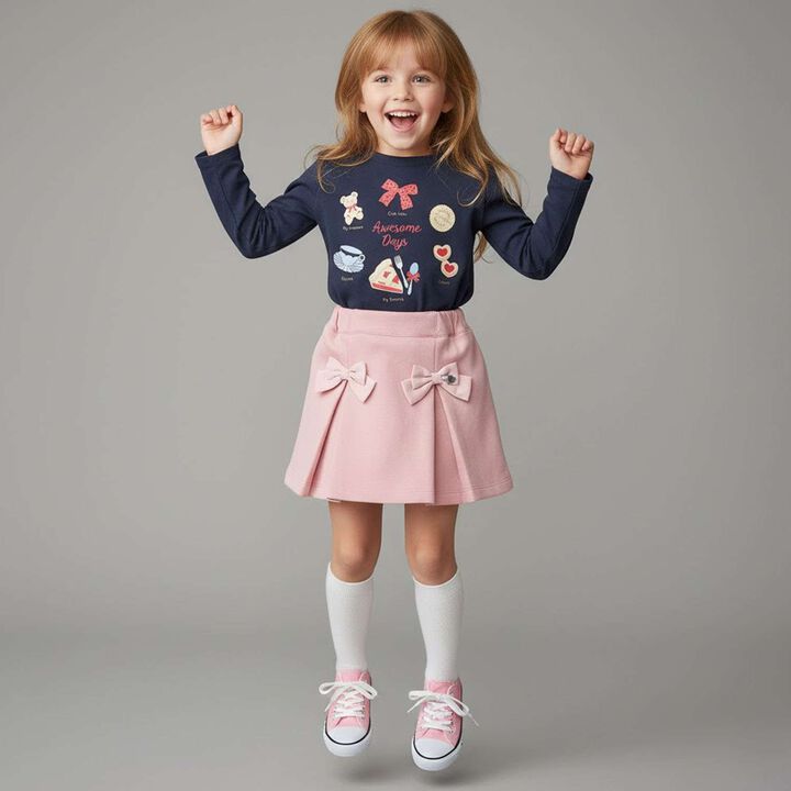 Sweets Motif Fleece Pullover,Navy, medium image number 14