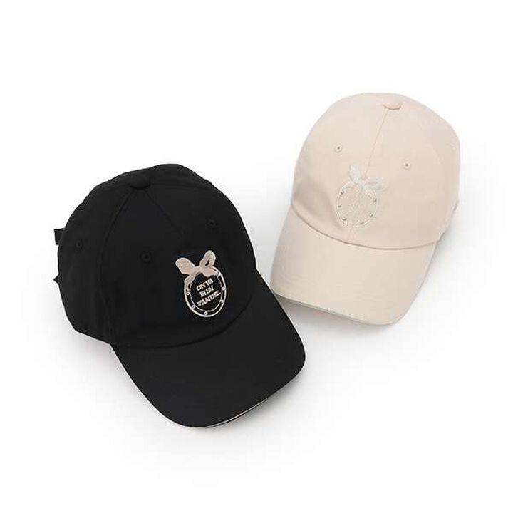 Ribbon Embroidered Cap,Black, medium image number 14