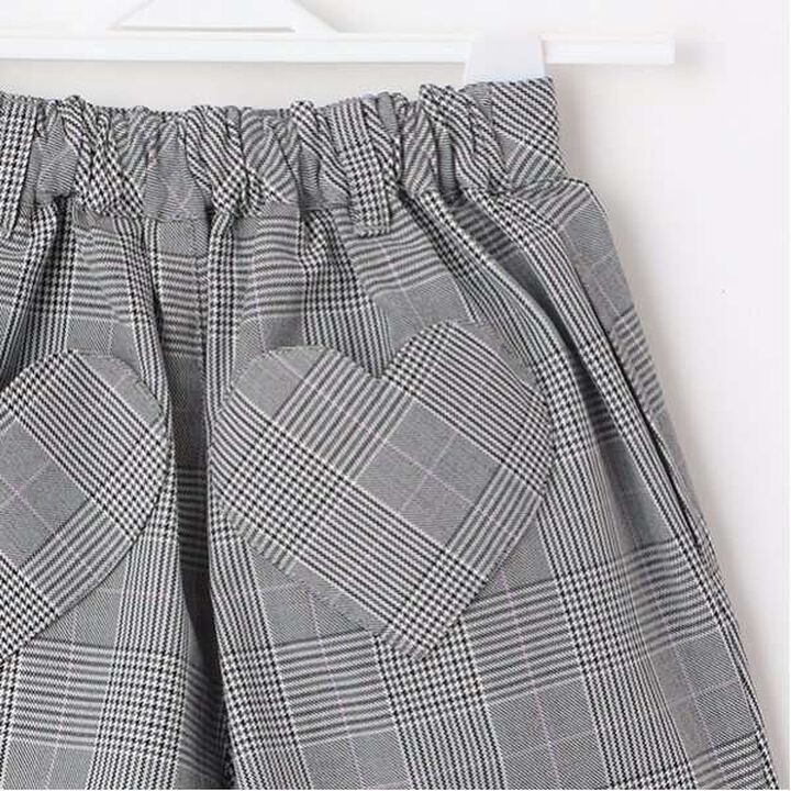 Glen Check Shorts with Bear Charm,Black, medium image number 17