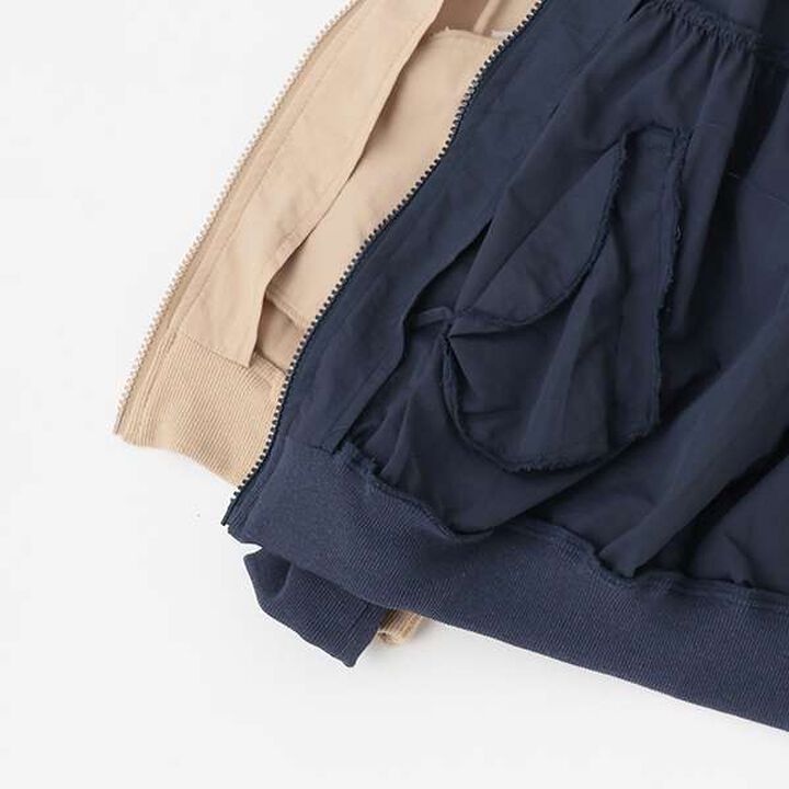 Light Gathered Bomber Jacket,Beige, medium image number 12