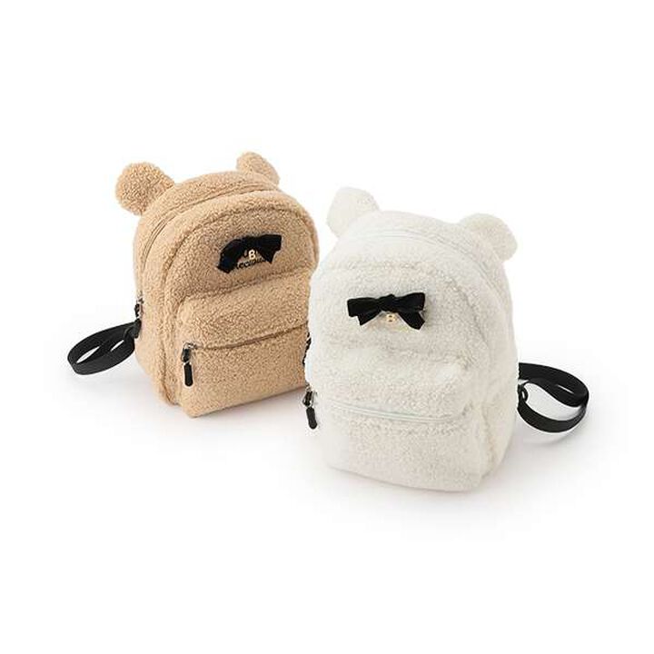 Bear Ear Boa Backpack,Off white, medium image number 9