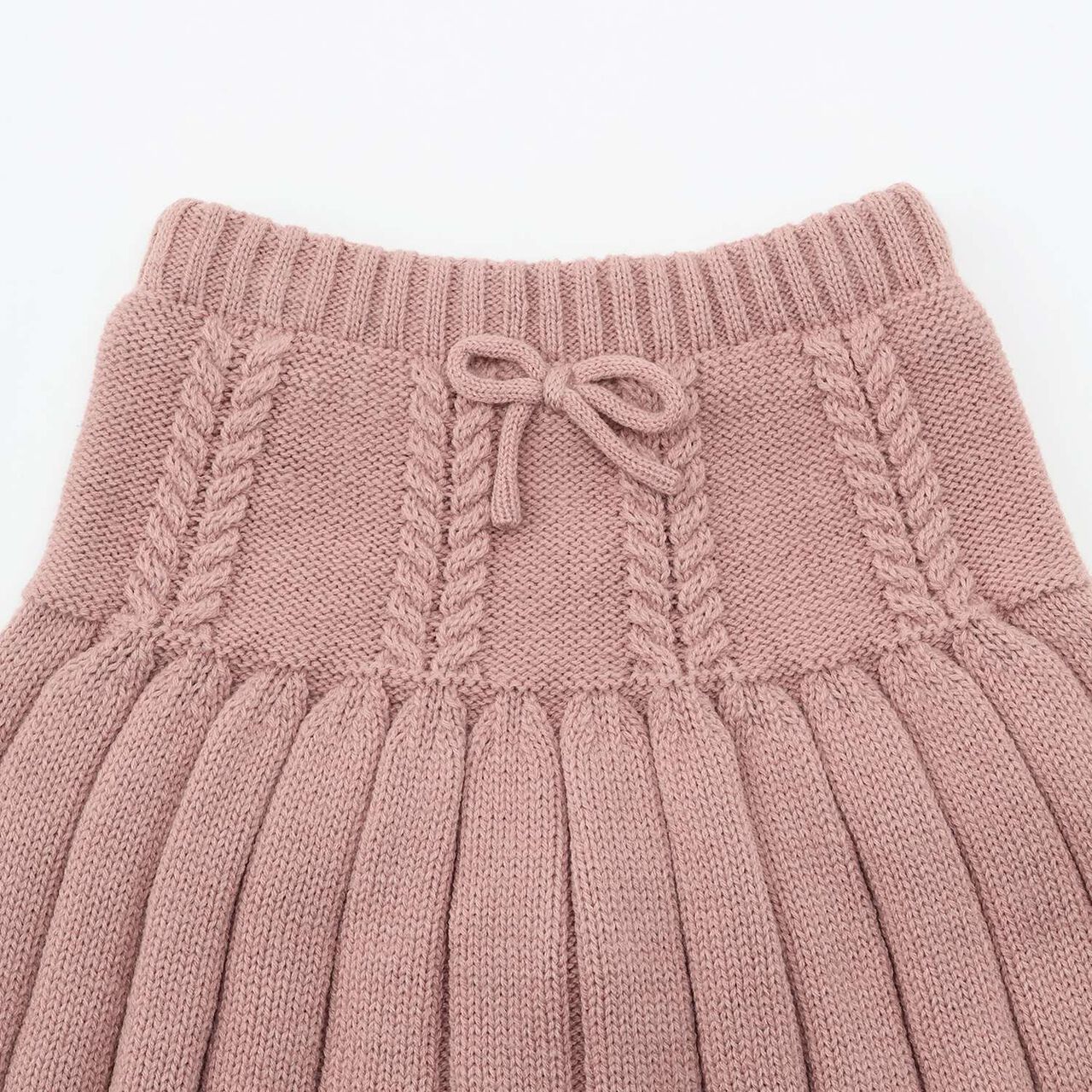 Knit Pleated Skirt,Ivory, large image number 5