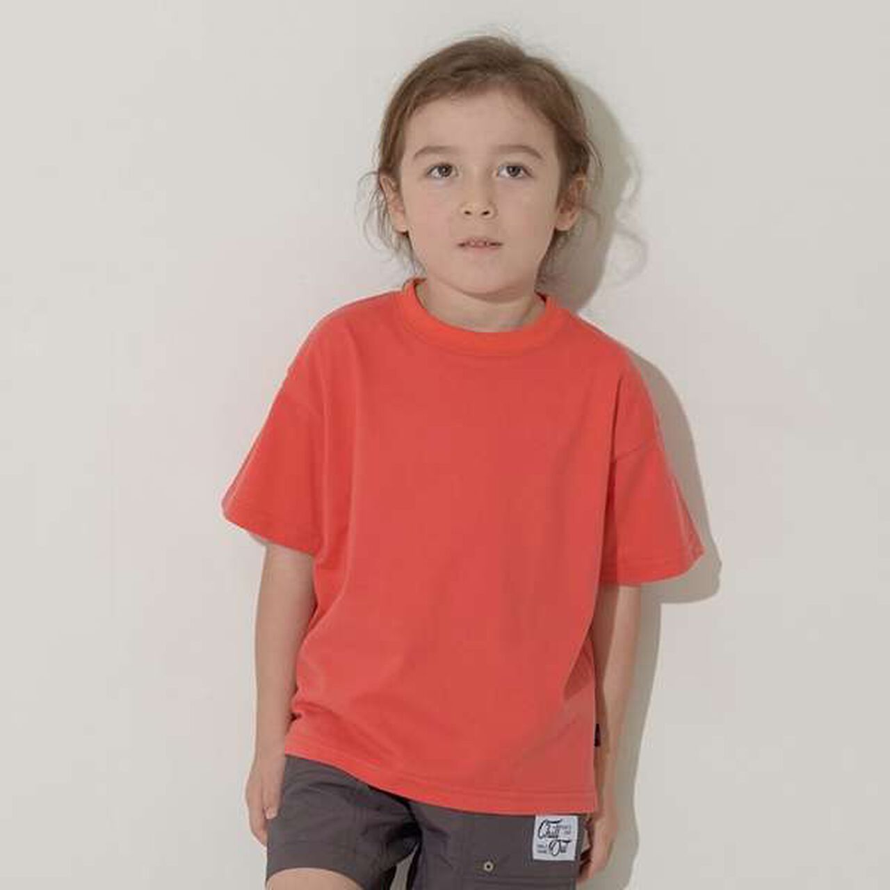 Non-Deforming Soft Cotton Hem Slit Simple Big T-Shirt,Charcoal gray, large image number 21