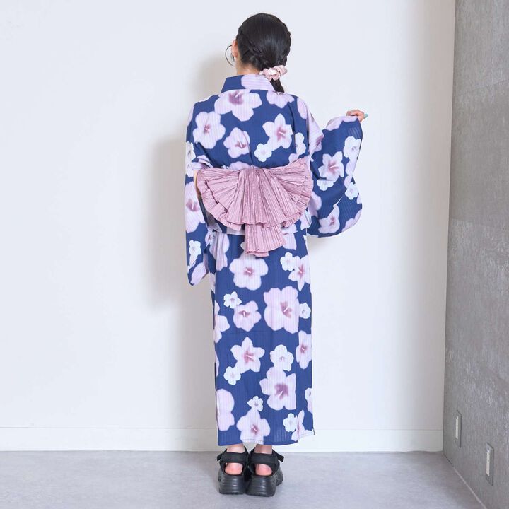 Floral Pattern Two-Piece Yukata,Pearl white, medium image number 3