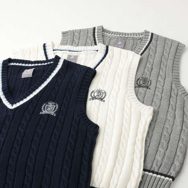 [Graduation Attire] V-Neckline Vest,Off white, medium image number 5