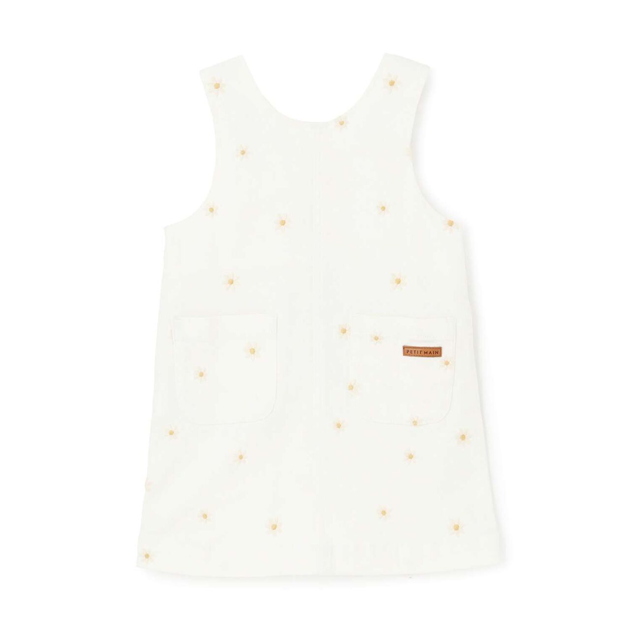 Flower Embroidery Jumper Skirt,Pearl white, large image number 0