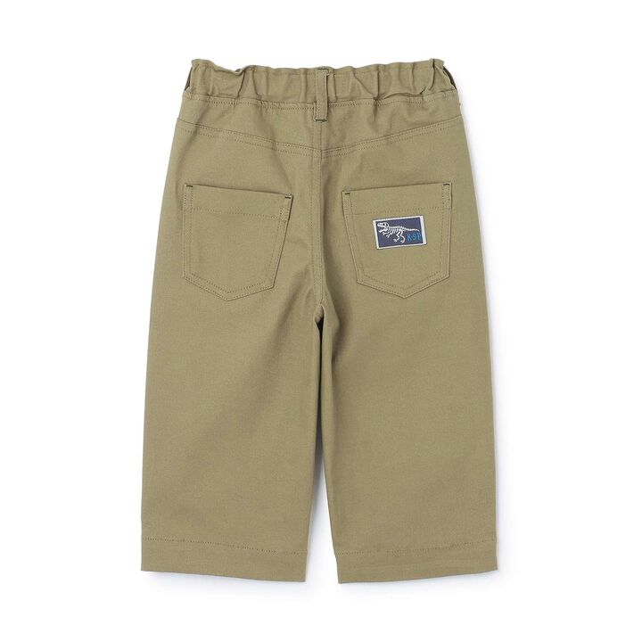 Dinosaur Embroidery Long-Length Wide Straight Pants,Charcoal gray, medium image number 3