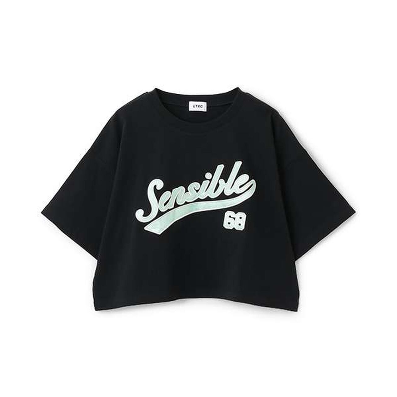 Logo Assorted Appliqué Half T-shirt,Sax blue, large image number 10