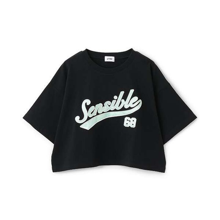 Logo Assorted Appliqué Half T-shirt,Sax blue, medium image number 10