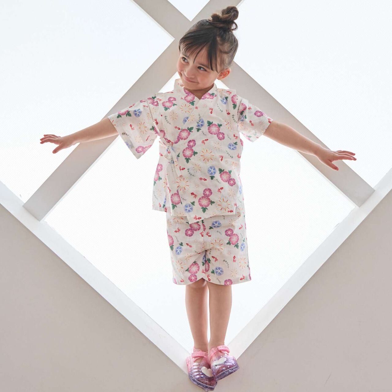 [Web Exclusive] Baby GIRLS Jinbei Set,Navy, large image number 4