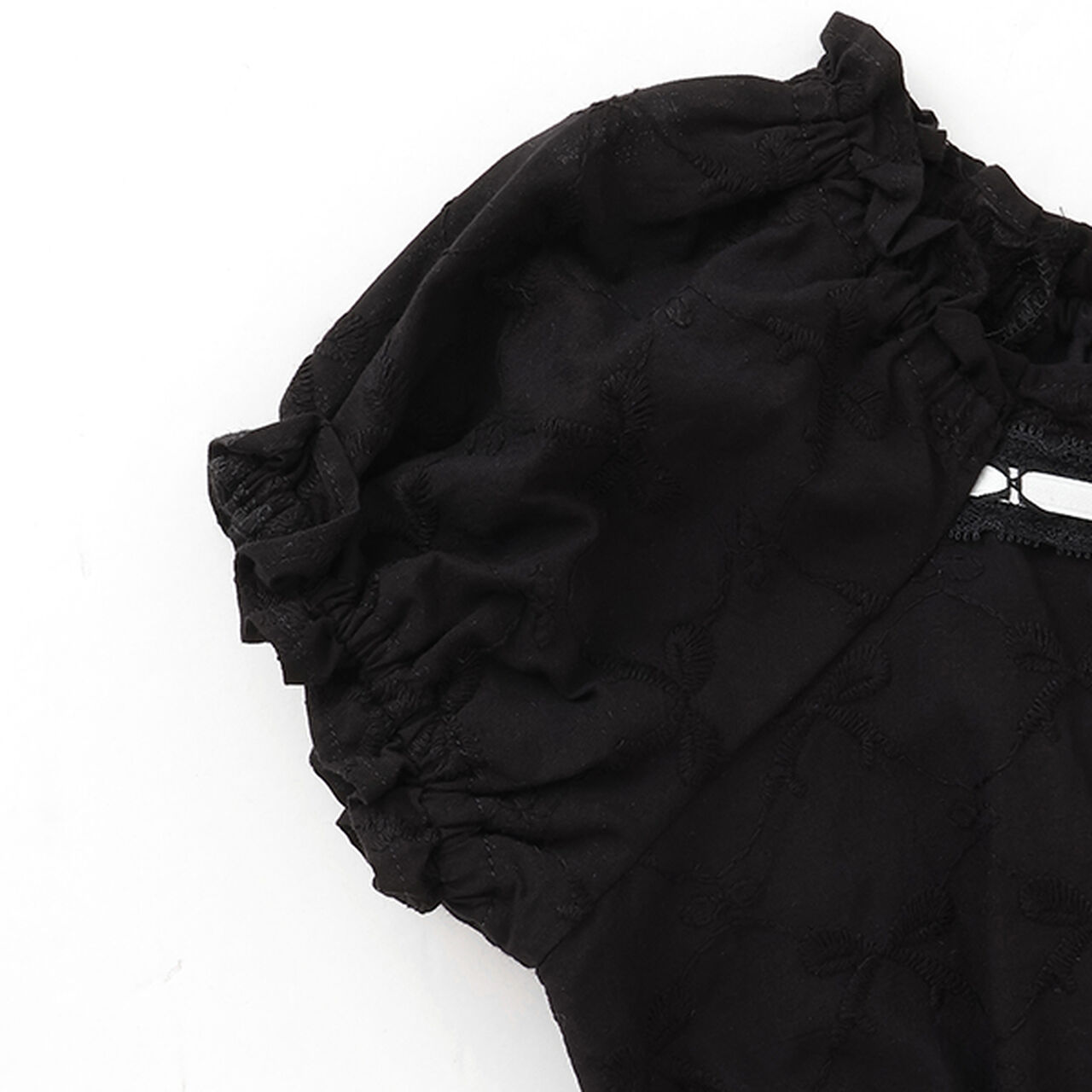 Ribbon Lace Cotton Blouse,Off white, large image number 3