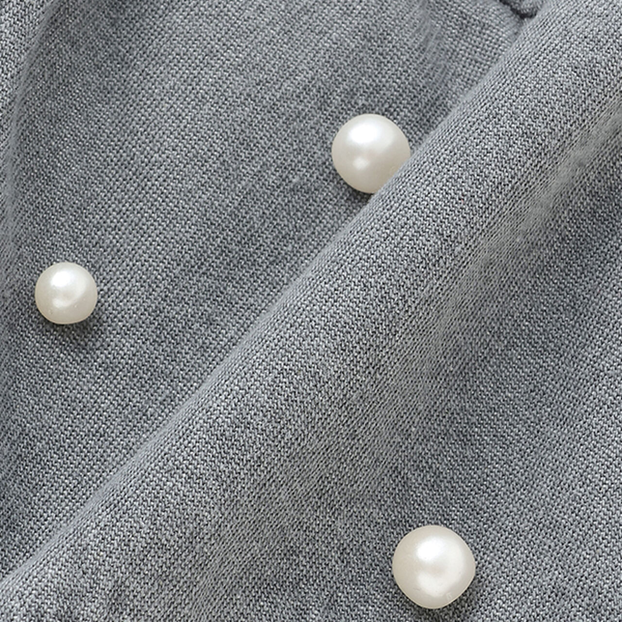 [Link] Pearl Denim Skirt with Shorts,Gray, large image number 12