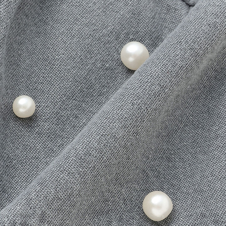 [Link] Pearl Denim Skirt with Shorts,Gray, medium image number 12