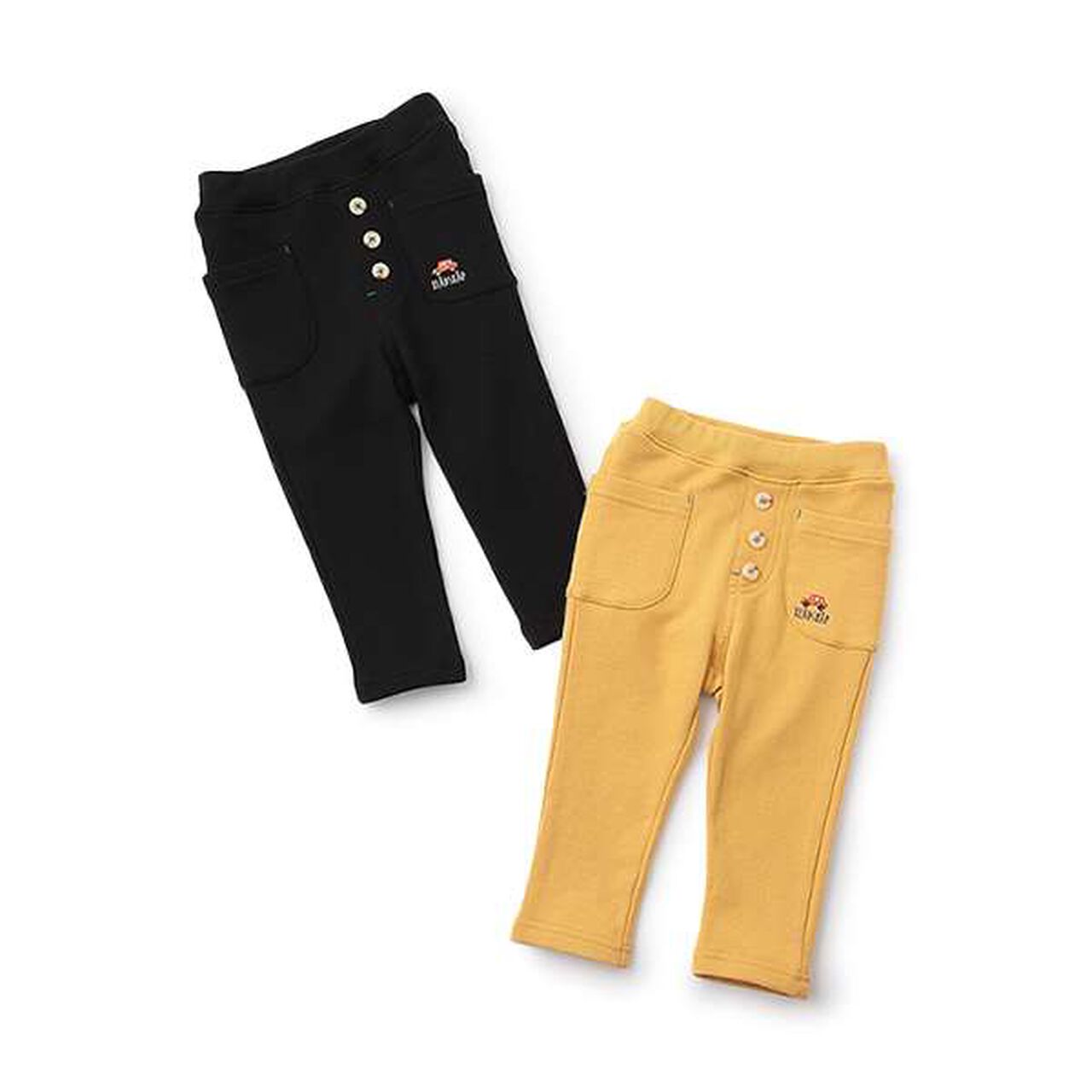 Car Embroidery Long Tapered Pants,Black, large image number 9