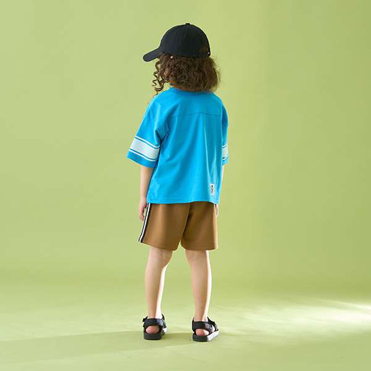 [Reversible] Line Print T-Shirt (Comfortable Jersey Fabric),Deep blue, large image number 11