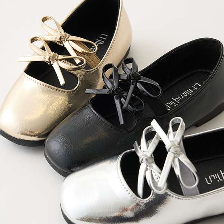 Double Ribbon Ballet Shoes,Gold, medium image number 14