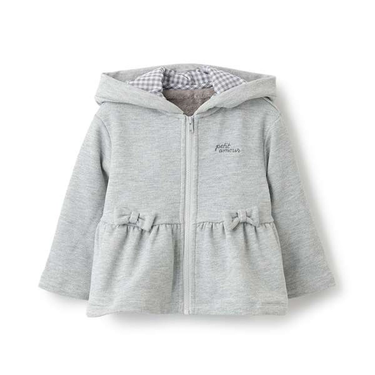 Lame Fleece 3 WAY Bomber Jacket,Light gray, large image number 0