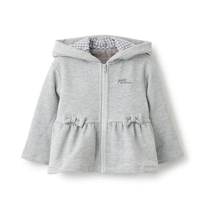 Lame Fleece 3 WAY Bomber Jacket,Light gray, medium image number 0