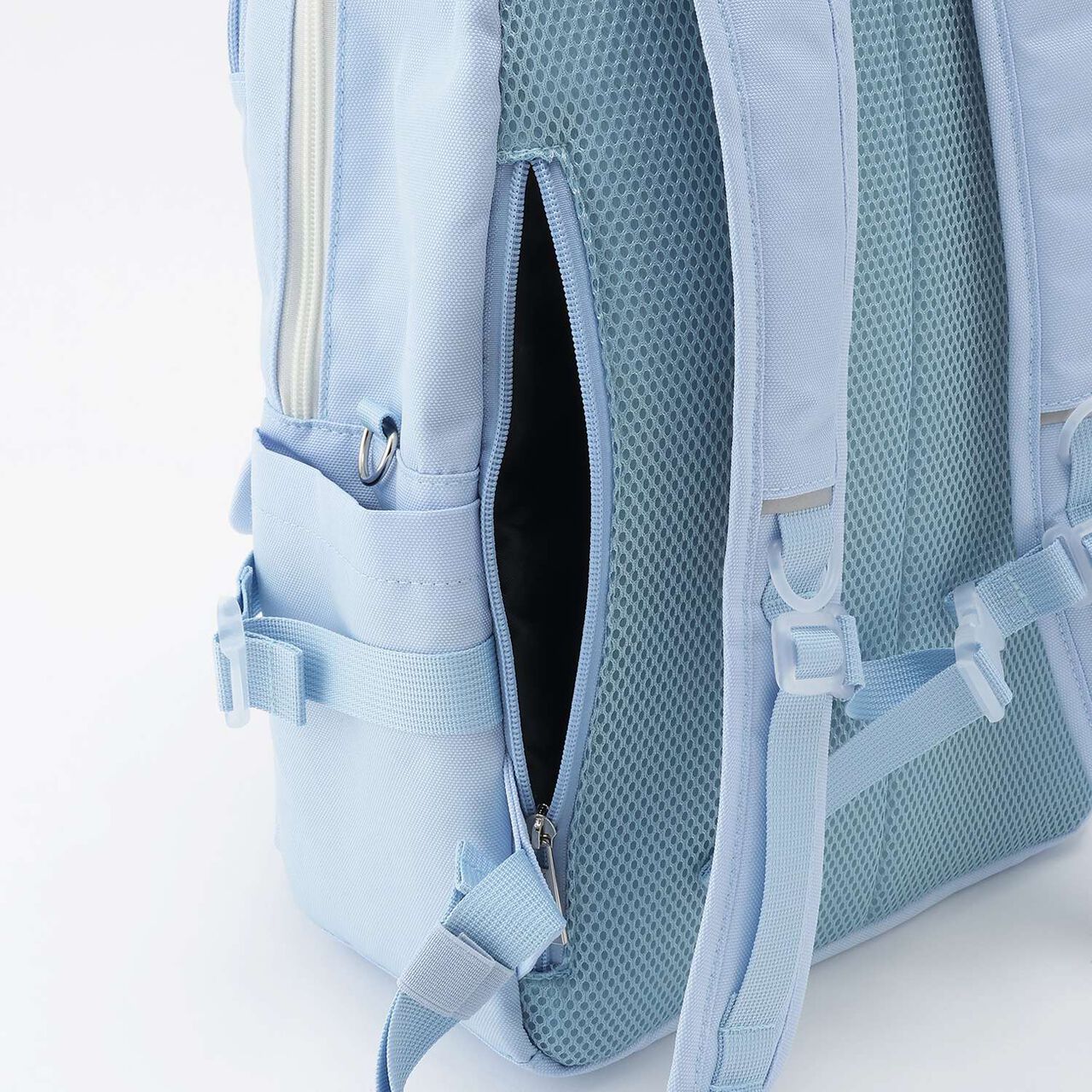 [Water-Repellent] Clear Pocket Backpack with Charm, 20L,Light blue, large image number 11